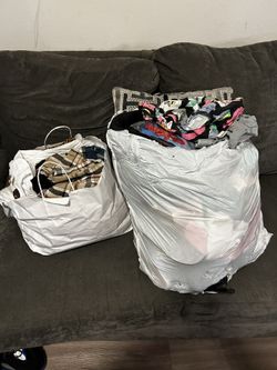 2 Bags Of Little Girl Clothes And Shoes NEW SHOES INCLUDED! 