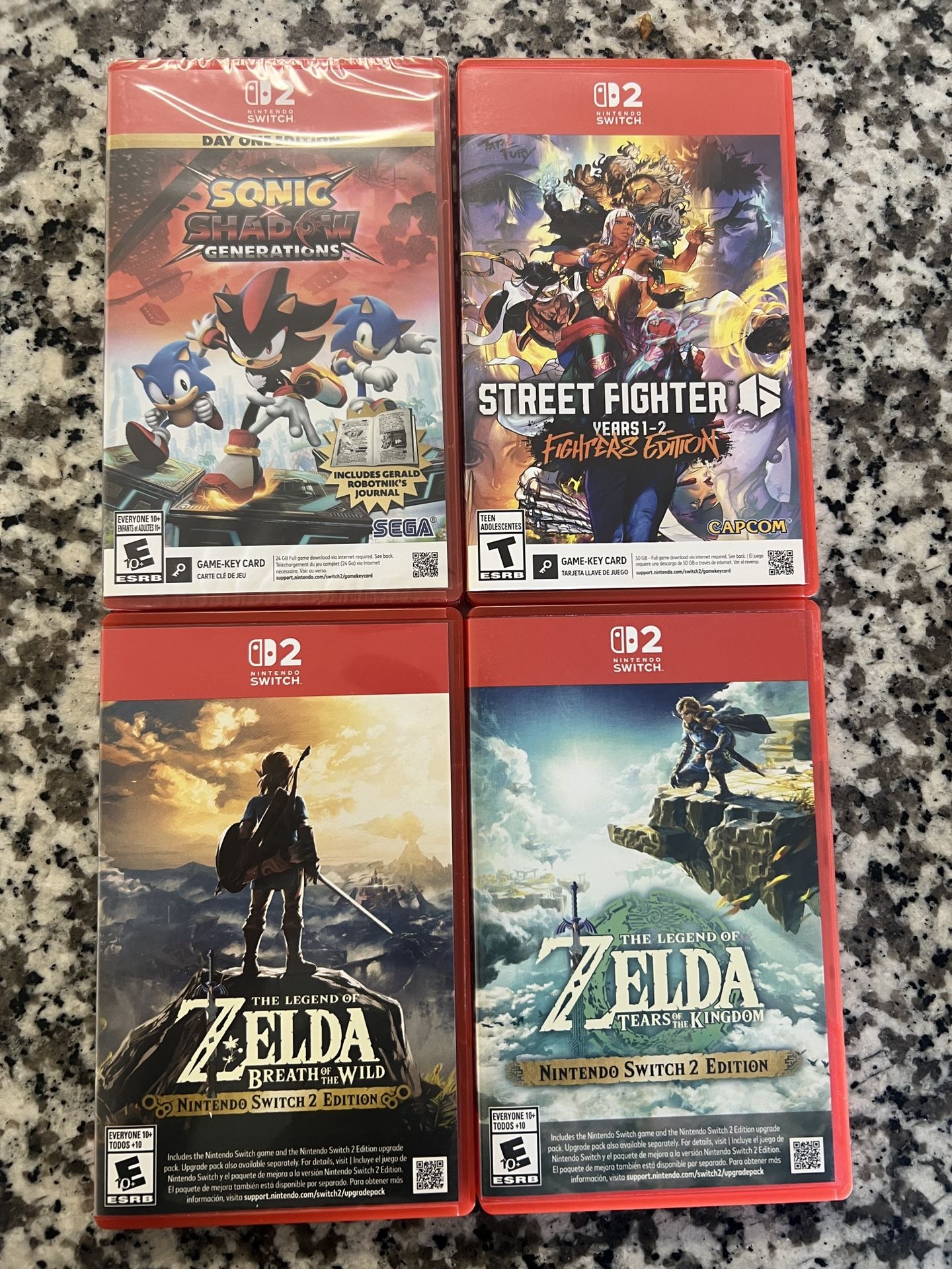 Zelda Breath Of The Wild Zelda Tears Of The Kingdom Street Fighter 6 Sonic Shadow Nintendo Switch 2