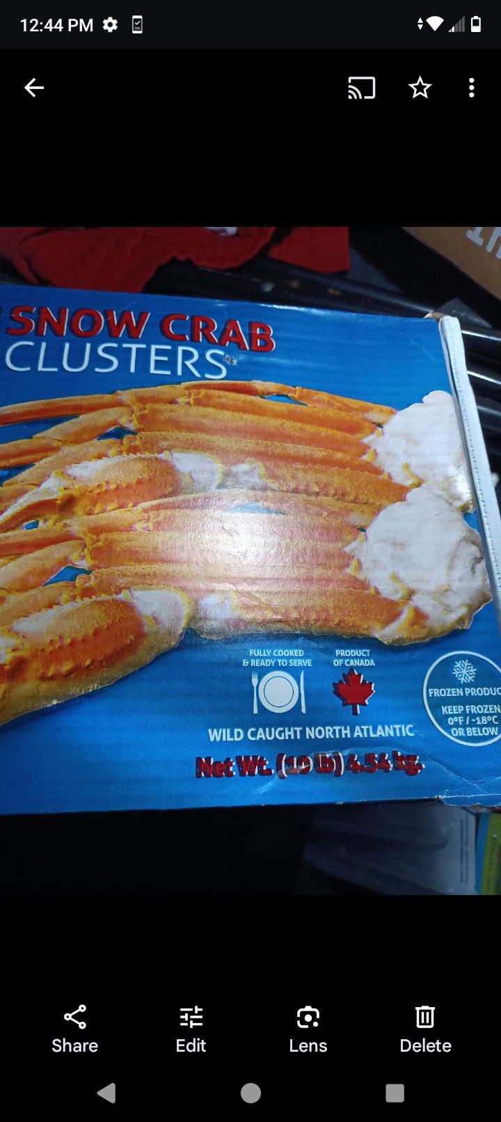 Raw Fresh Frozen Snow Crabs 10lb