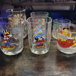 Vintage McDonalds Glass Cups (Set Of 6)