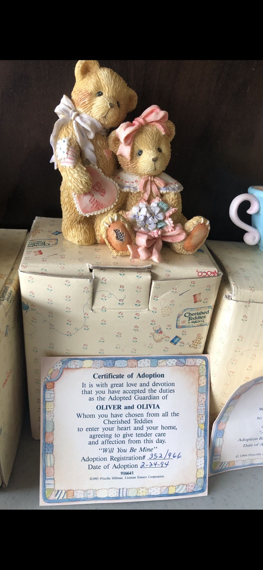 Cherish Teddies Oliver & Olivia “Will You Be Mine “.