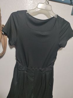 Black Short Sleeve Mini Dress with pockets. PICK UP ONLY