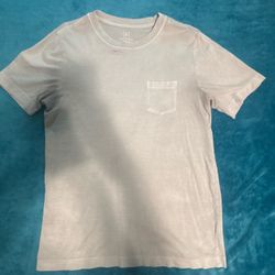 George White Crew Neck Pocket T-Shirt