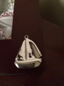 Silver Sail Boat charm