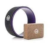 Yoga Wheel with Cork Block, 13-Inch