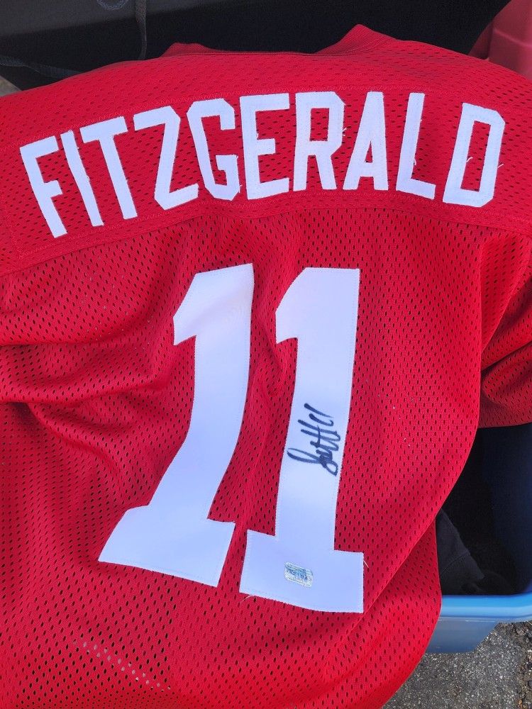 Signed Larry Fitzgerald  NFL Jersey 
