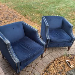 Macy’s Emmaleigh Fabric Club Chairs, pair 