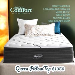 Beautyrest Black L-Class Medium Pillow Top (& Tight top Available Too) Mattress Queen