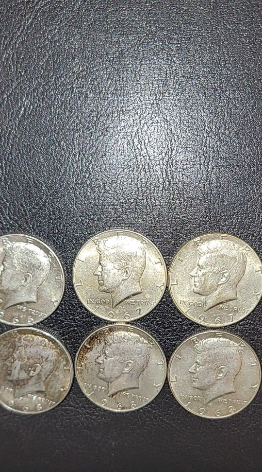 For Sell Seven Kennedy Half Dollar Silver Coins