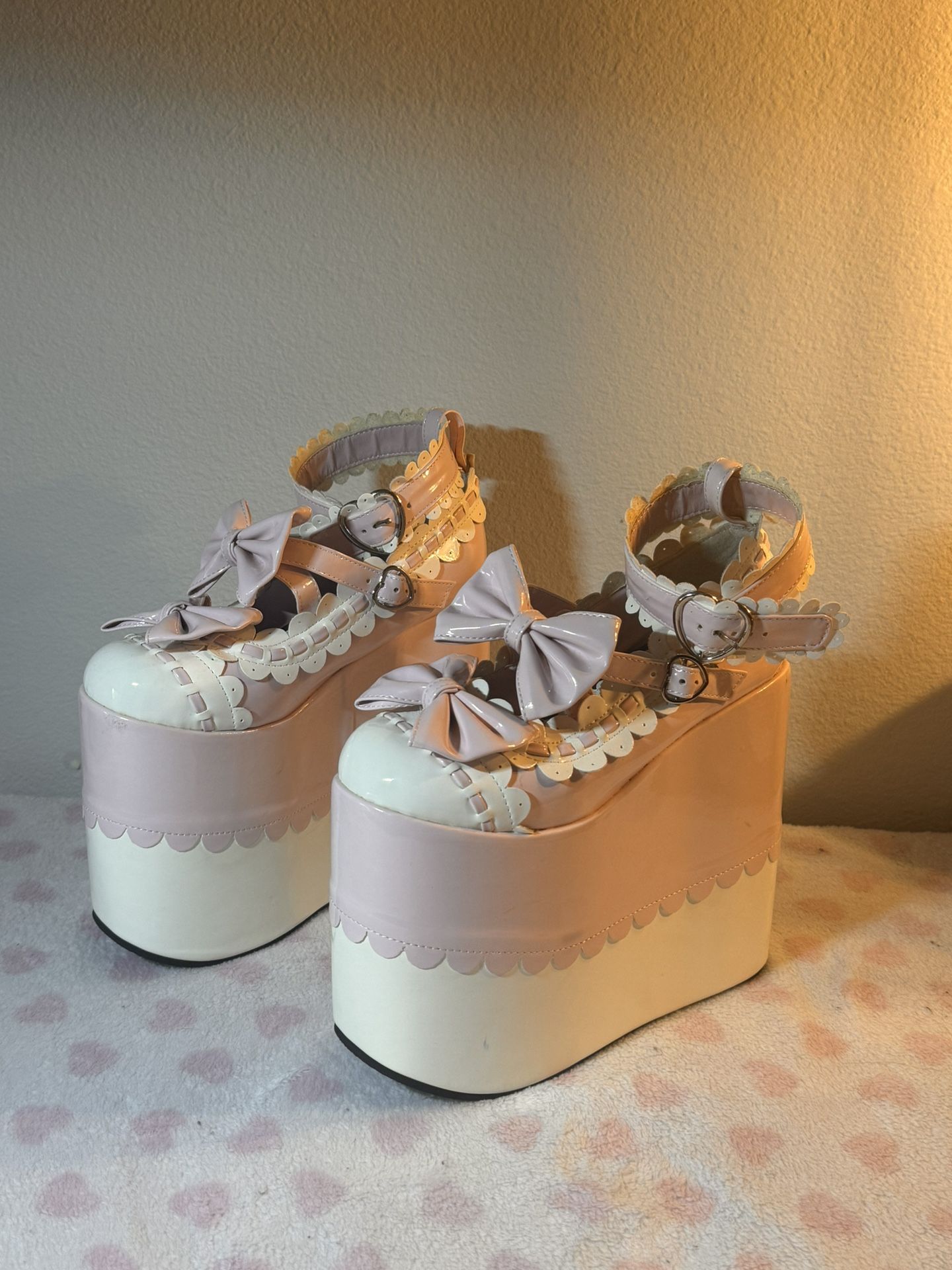 pink lolita gothic platforms