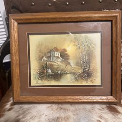 Vintage Andres Orpinas “ Old house” Signed Print