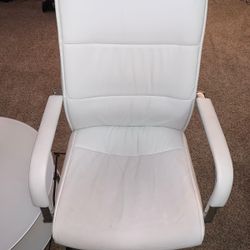 Chair White leather 