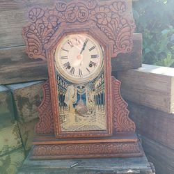 Antique Ansonia Gingerbread Shelf Clock Working