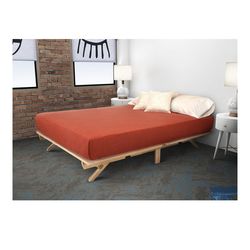 Queen foldable bed frame and zinus 10” mattress
