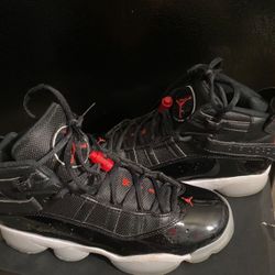 Jordan 6 Rings Black And Red.