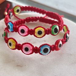Set of evil eye bracelets 