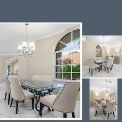 Dining Table With 8 Dining Chairs 