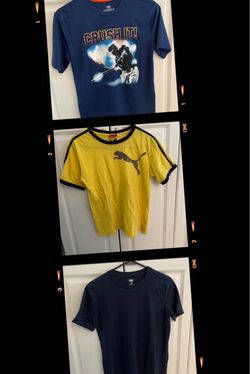 Boys Size Large (10-12) T-Shirt Bundle - Puma, Old Navy, Athletic Works