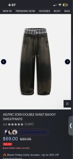 Aelfric Eden Double Waist Baggy Sweatpants