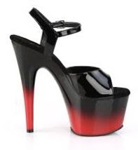 Pleaser Platform Heels Red And Black Size 7