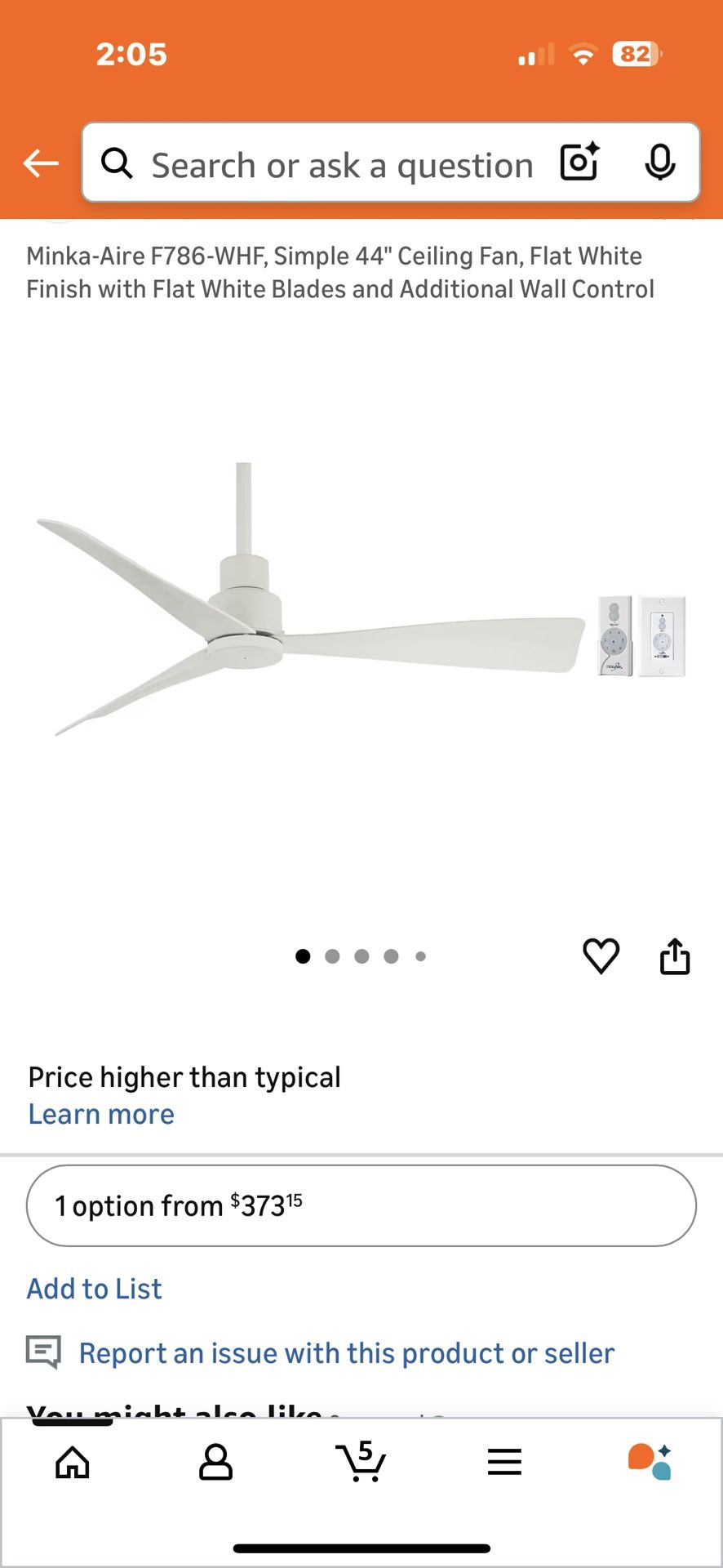 Outdoor Indoor Ceiling Fan 