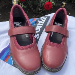 Dr. Martens Askins Mary Jane, specifically in the Cherry Red wear like 6.5-7. EU 37