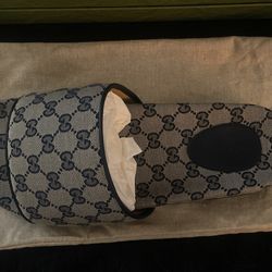 Men s Gucci Slides Size 13 Navy Blue And Tan for Sale in