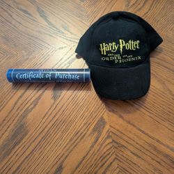 Harry Potter Order Of The Phoenix Hat And Certificate 