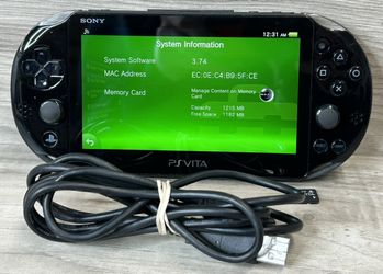 Sony PlayStation Ps Vita Black Handheld Gaming Console PCH-2001 (PO1027389)