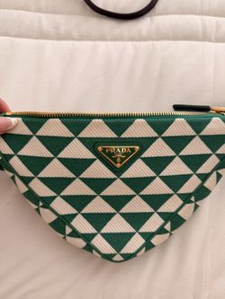 Prada Triangle Green Shoulder Bag