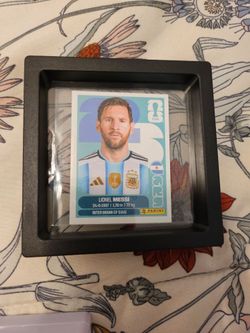 Panini FIFA Lionel Messi Sticker Card Framed & other goodies