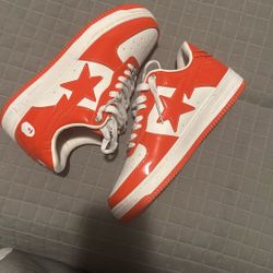 Bape Shoes Orange 8.5 Men