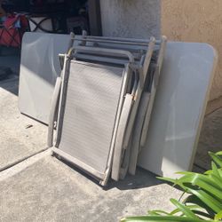 Free Poolside Lounge Chairs and Table 