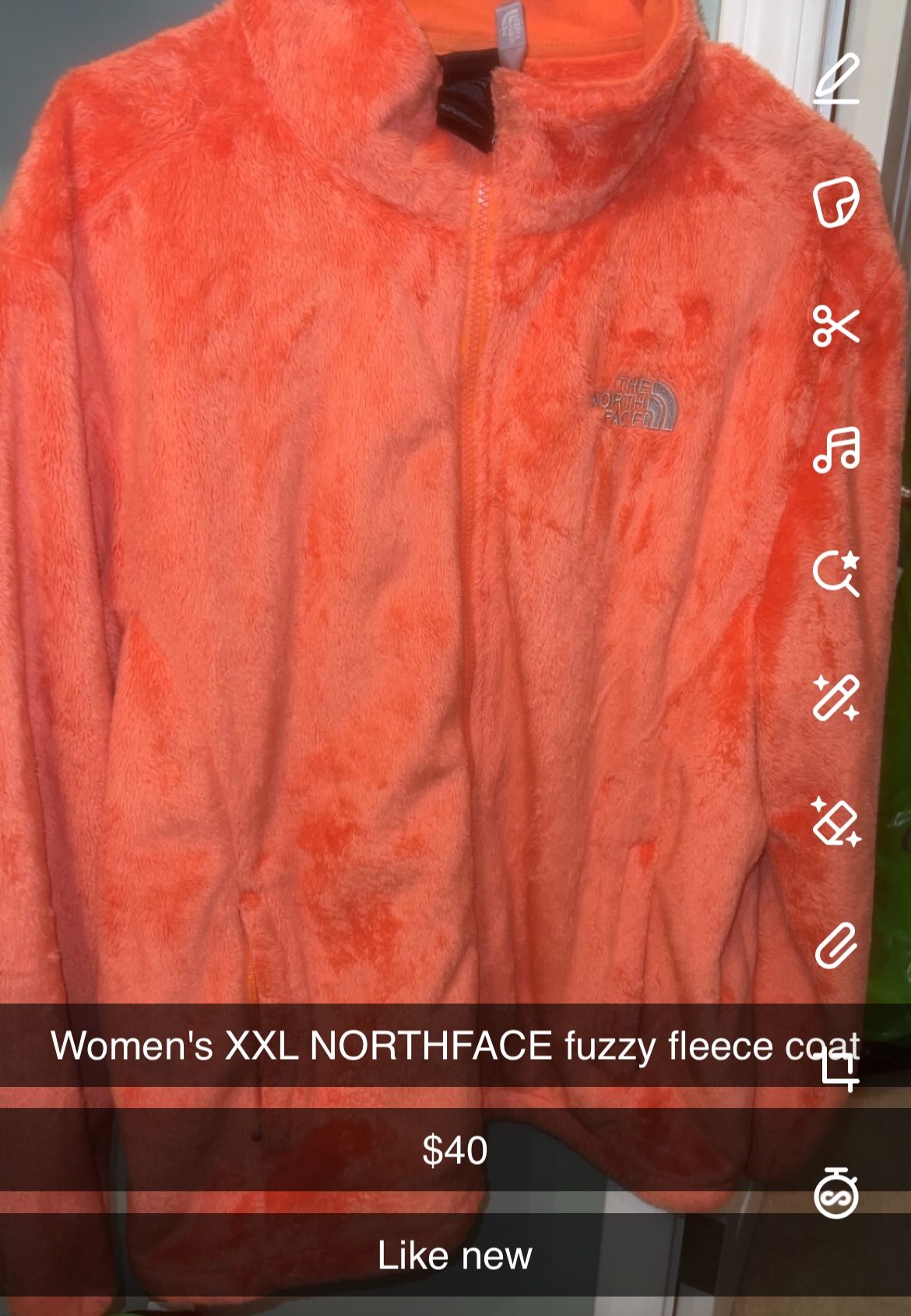 Women's XXL Fuzzy Fleece Coat