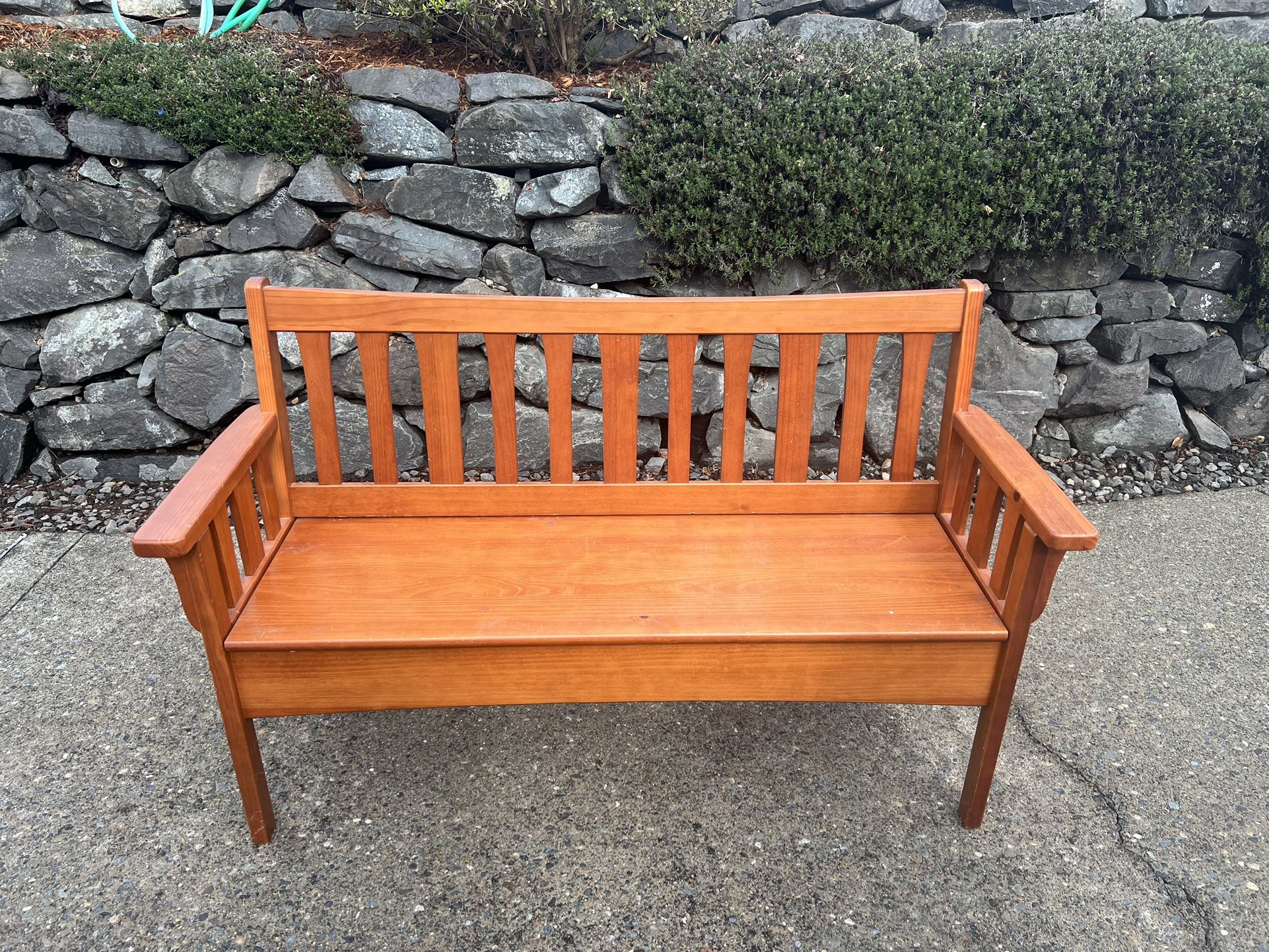 52” Wide Wooden Bench