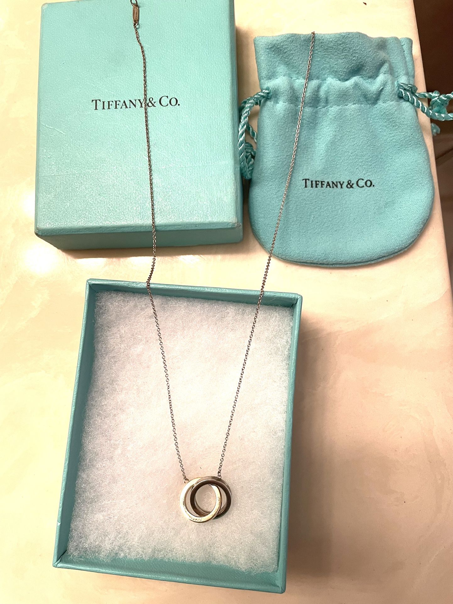 Tiffany And Company Double Ring Necklace