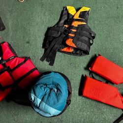 Life Jackets & Sleeping Bag