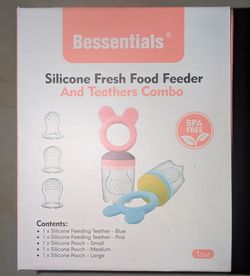 Bessentials Silicone Fresh Food Feeder and Teethers Combo
