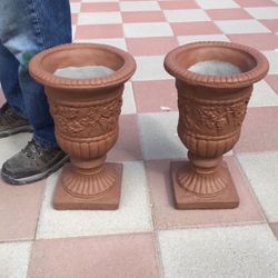 New Flower Pots Made Out Of Cement Perfect Gift 