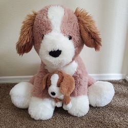21" Stuffed Animal Dog With Little Dog