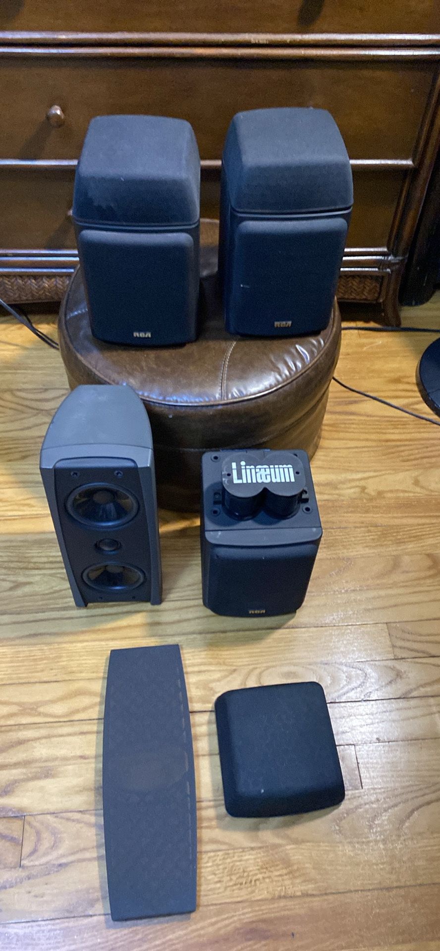 3 RCA Linaeum Ribbon tweeter speakers…& 1 Cambridge Soundworks Newton MC300 LCR Loudspeaker
