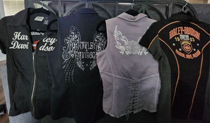 $7.50 or $10 each HARLEY DAVIDSON AUTHENTIC WOMEN'S ZIP UP SHIRTS