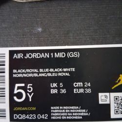 Air Jordan 1 Mid 5.5Y
