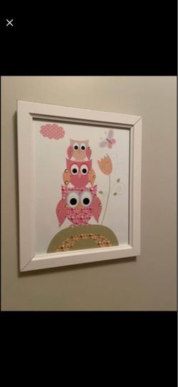 Set of three adorable framed wall art prints