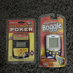 Electronic Radica Poker & Boggle Games