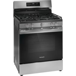 Frigidaire 30 Inch Freestanding Gas Range with 5 Sealed Burners, FCRG3083AS