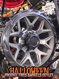 🎃 HALLOWEEN BLOWOUT SALE! 👻 Stealthy and tough! 20" Lock Off-Road wheels in a smooth satin black/dark gunmetal finish. Size: 20" Bolt Pattern