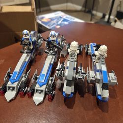 Lego Star Wars 501st Legion Barc Speeders with Trooper x 4