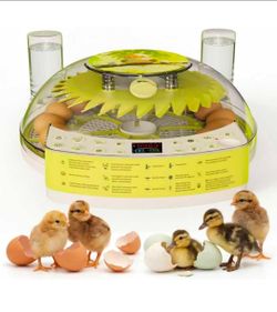 22 Egg Incubators for Hatching Eggs, Temperature & Humidity Control, LED Egg Candler