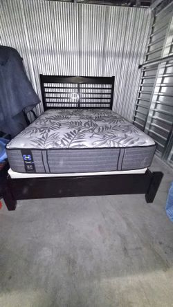 Bed frame with mattress